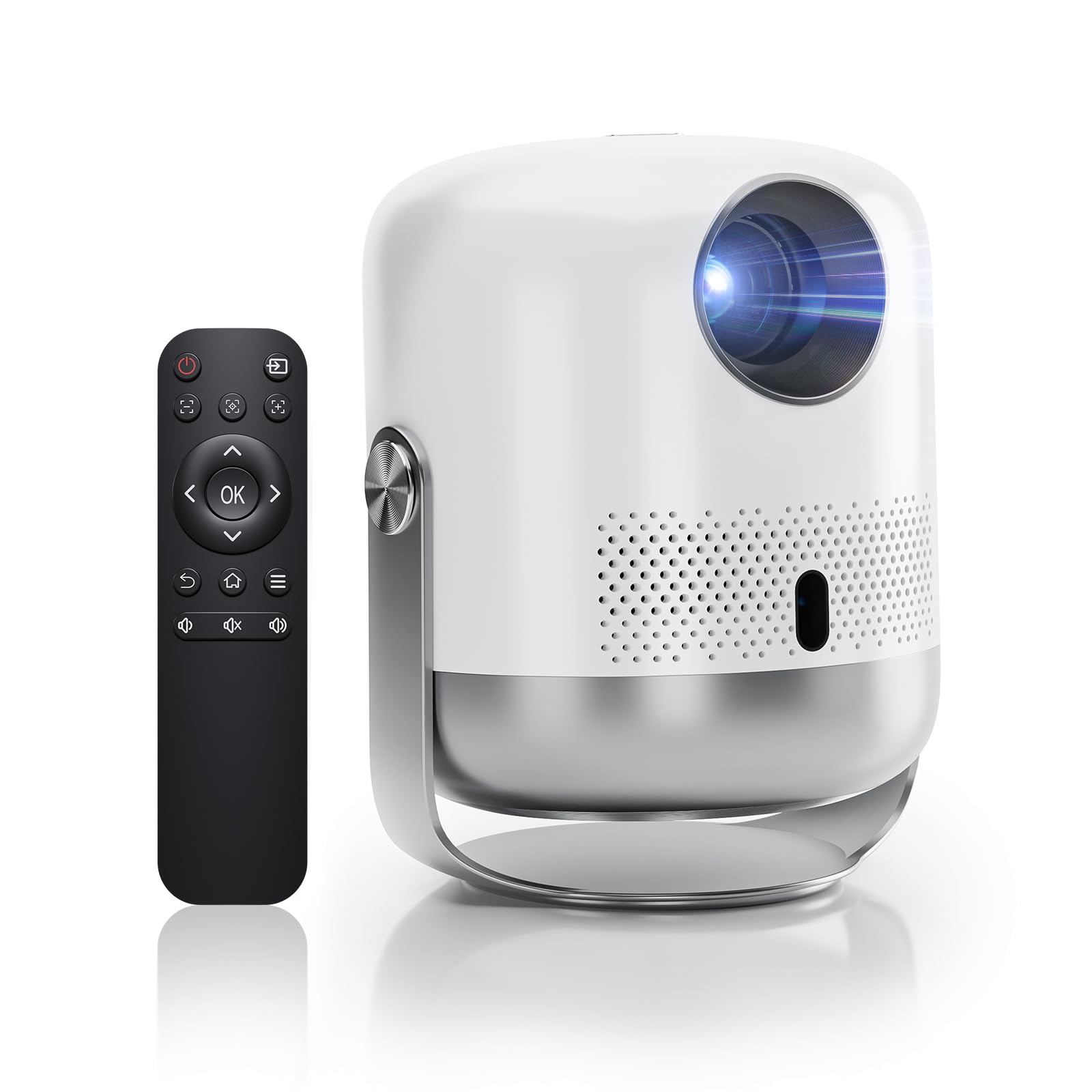 Photo 1 of 400ANSI Home Projector, WiFi 6 and Bluetooth, with Speaker | 4K Decoding and 1080P Output | One-Touch Focus | 360° Rotation | Portable Projector, Compatible with IPhone/Android/TV stick