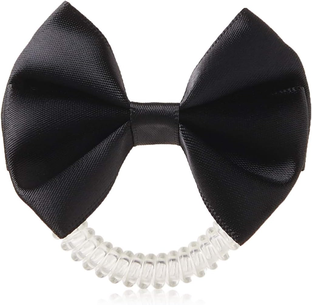 Invisibobble Bowtique Hair Bow with Invisibobble Original Slim Hair Scrunchie for Girls and Women True Black