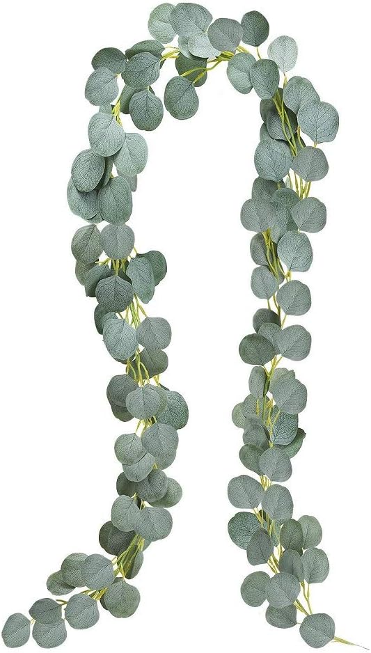 CQURE Eucalyptus Garland,Artificial Eucalyptus Leaves Greenery Garland