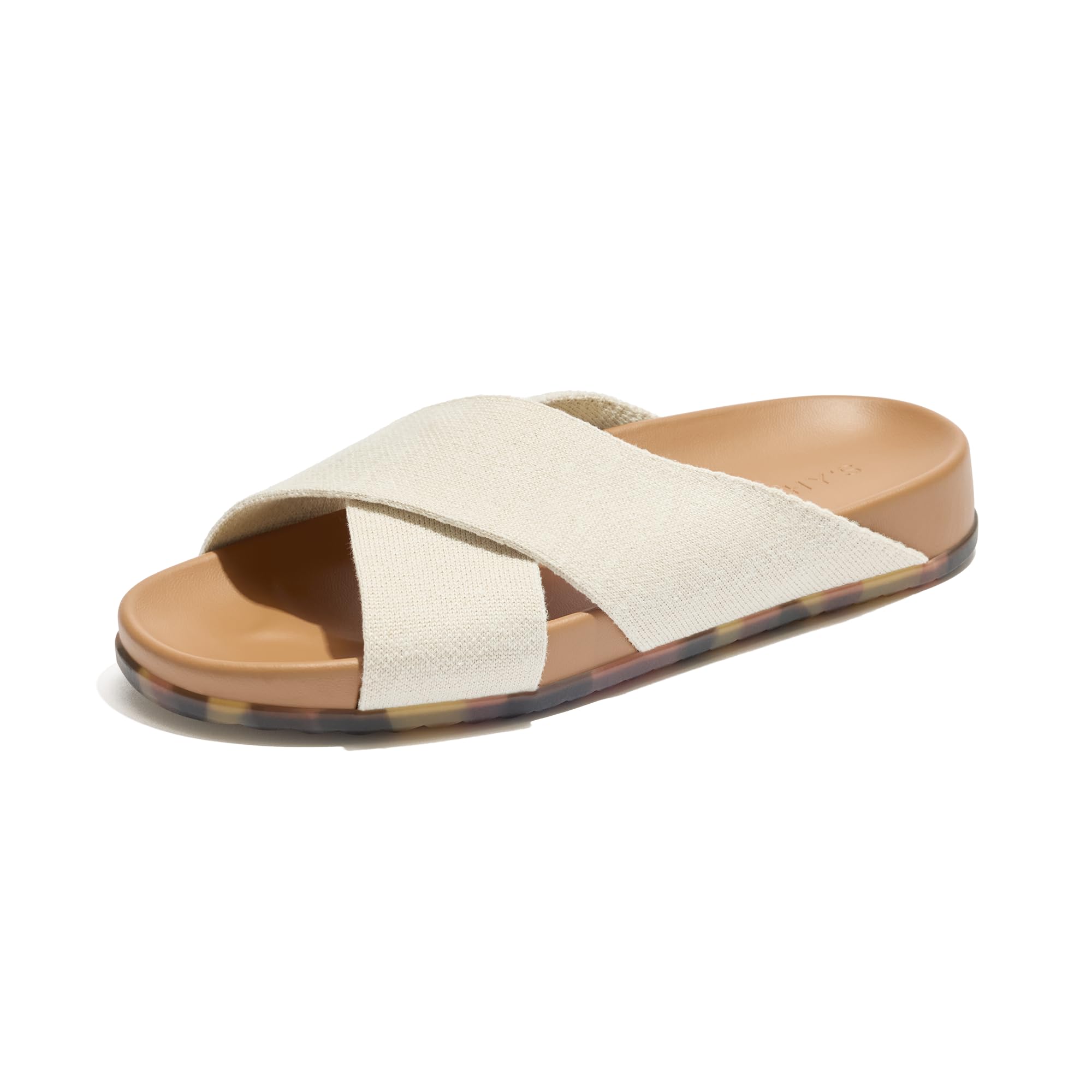Photo 1 of Rothy's The Weekend Slide Women's Slip-On Shoes, Comfortable Sandals, Oat, Made From Recycled Plastic Bottles & Machine Washable, Size 6.5