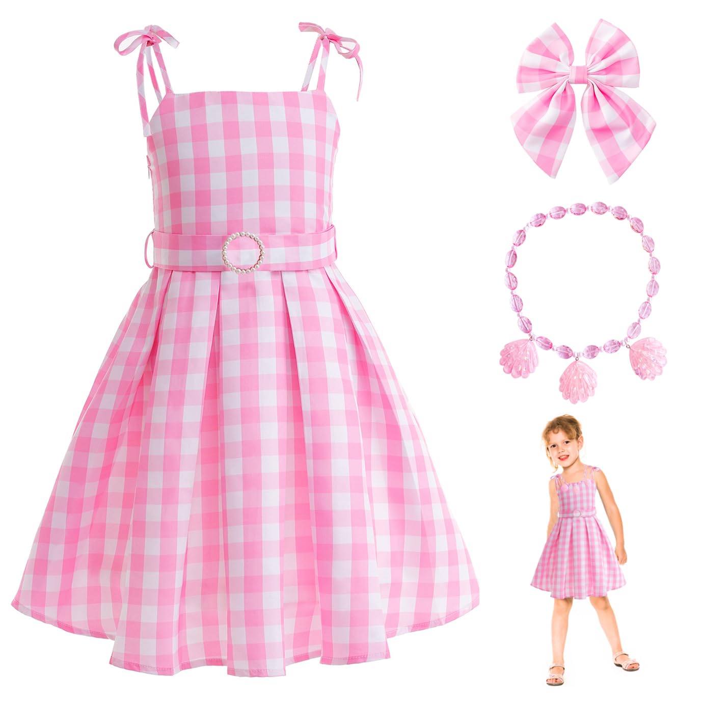 Fancyset Cowgirl Costume Pink Dress Movie Cosplay Women Fancy Dresses Costume Girls Outfit for Halloween Carnival