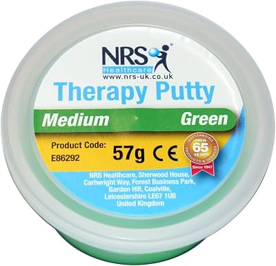 NRS Healthcare Medium Therapy Putty Green 57g Resistance Exercise
