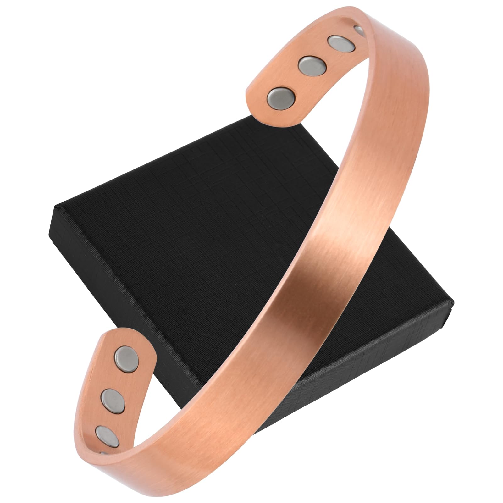 OFFCUP Copper Bracelet for Men and Women, 99.9% Pure Copper Magnetic Bracelets Cuff Bangle with 8 Powerful Magnets, Adjustable Brazalete with Gift Box Jewelry Cloth