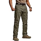 CQR Men's Flex Ripstop Tactical Pants, Water Resistant Stretch Cargo Pants, Lightweight EDC Hiking Work Pants