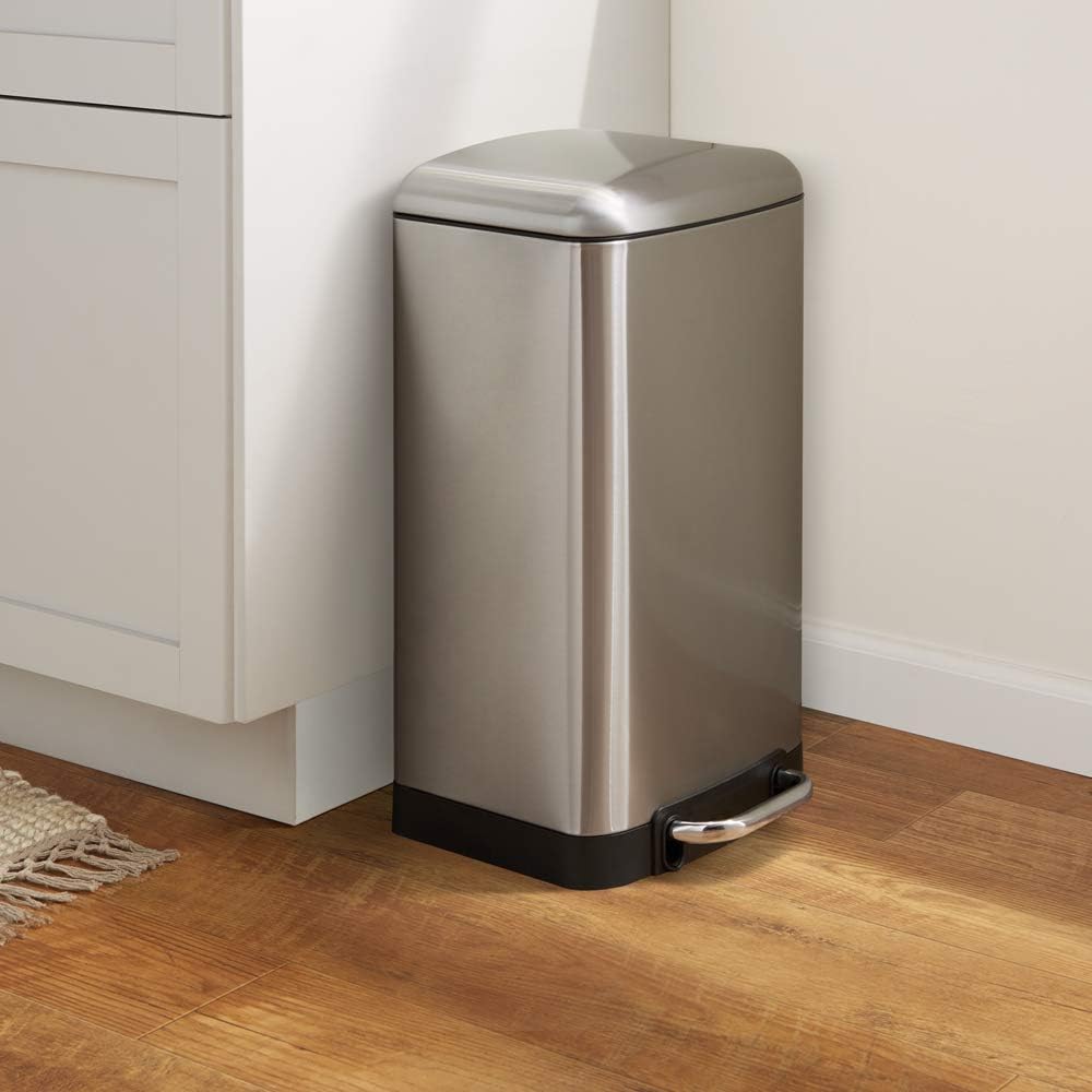 Basics B-10108FM-20L Trash Can, 20L / 5.3 Gallon, Brushed Stainless steel: Home & Kitchen