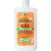 Absorbine Veterinary Liniment Gel, 12 oz Bottle | Gel Format, Menthol Scent, Topical Rub Easy to Use, Fast Relief, Sore Muscles &amp; Arthritis, Pre &amp; Post Workout, Warm Sensation