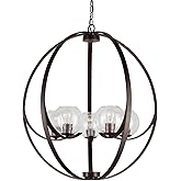 Forte 2649-05-32 Five Light Chandelier, Bronze