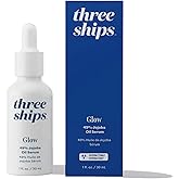 Three Ships - Glow 49% Jojoba Oil Serum | Helps Balance Skin, Control Oil, + Minimize the Look of Pores | Cruelty-Free, Vegan, Paraben-Free, Sensitive Skin Safe (1 fl oz | 30 mL)