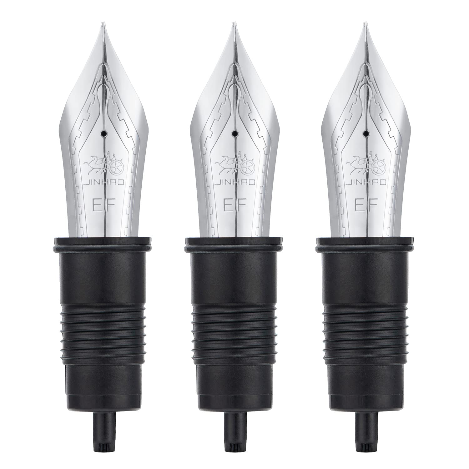 Jinhao X159 and 9019 Fountain Pen Replacement Nib Fine Size Silver Trim Pack of 3