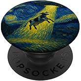 Modern Art Cow Abducted by UFO Aliens Design PopSockets Adhesive PopGrip