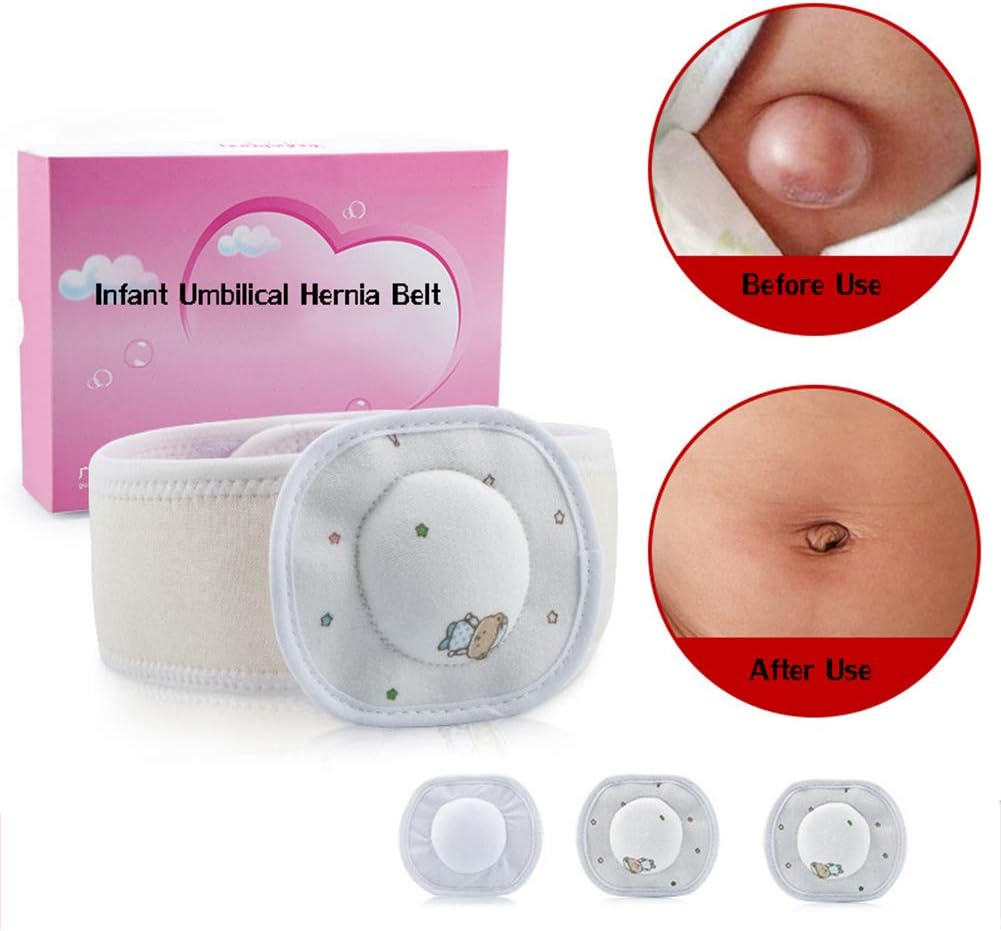 XIONGG Newborn Umbilical, Medical Breathable Baby Umbilical Hernia Belt, Adjustable Abdominal Binder,M