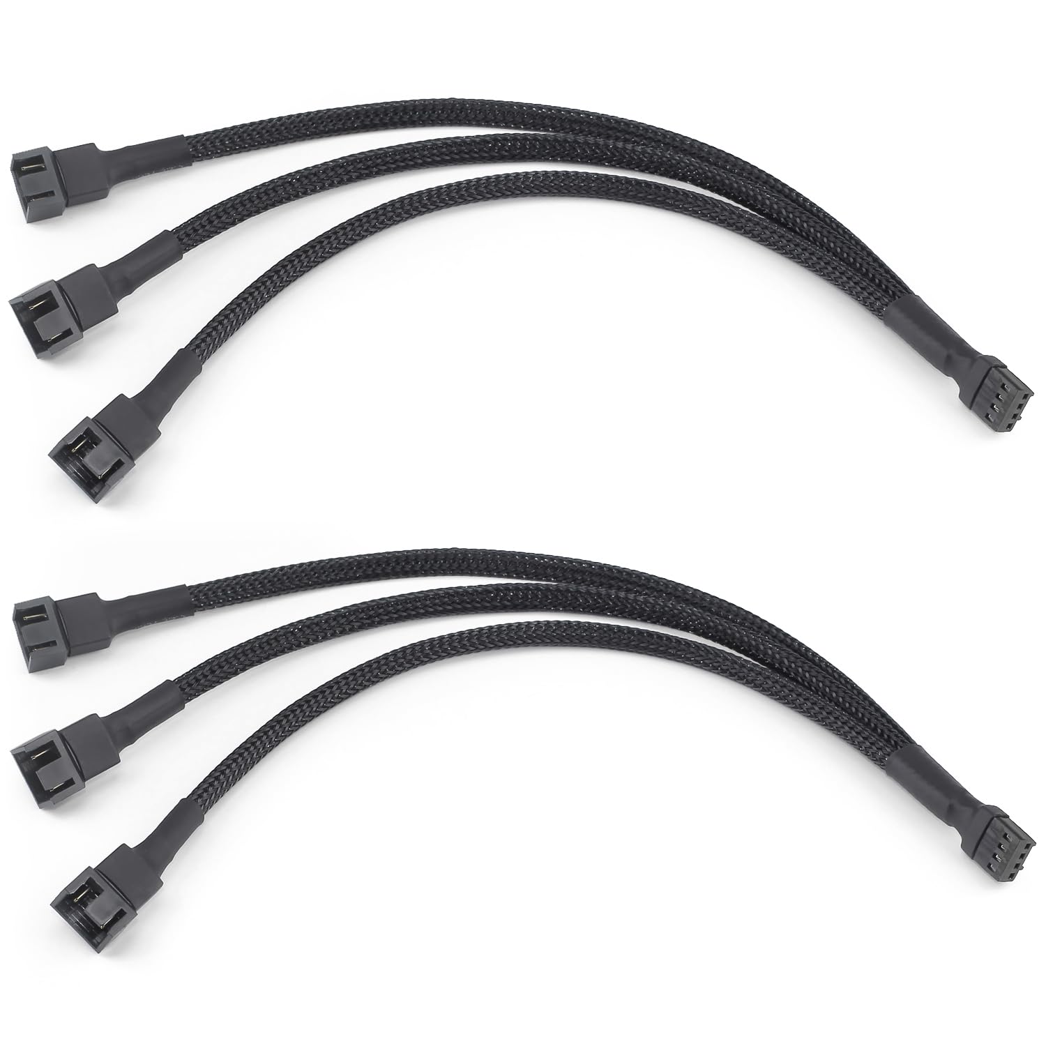Photo 1 of Gavemi 2-Pack Fan Splitter, 4 Pin PWM Fan Splitter Cable PC Case Fan Header Splitter fo Computer 4 Pin or 3 Pin Cooling Fan, 12 Inches (Fan Splitter- 3 Way)