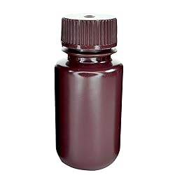 EISCO - Pack of 12, 60mL Wide Mouth Amber HDPE