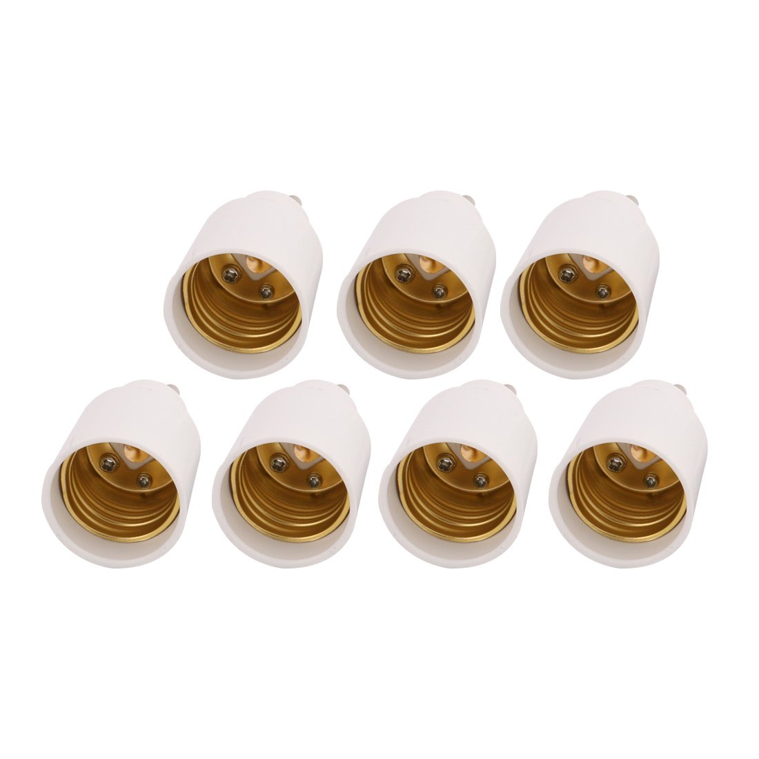Sourcingmap GU10 to E27 Light Socket, Bulb Base Adapter Converter, Commutator 7Pcs