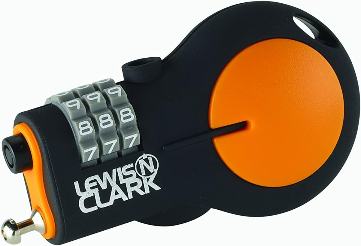  | Lewis N. Clark Cable Lock: Luggage Lock + Travel Lock - Set Combination Lock for a TSA Approved Padlock or Bike Lock with 30-inch Retractable Steel Cable - Blue | Luggage Locks
