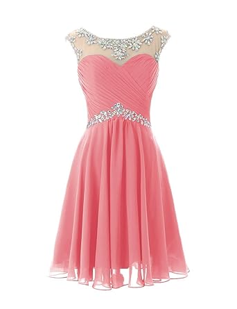 coral prom dresses short