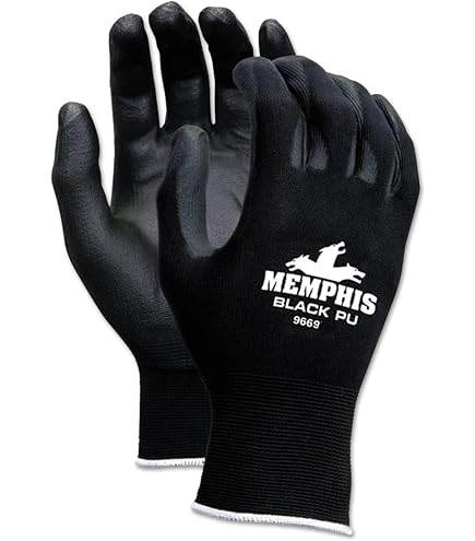 MEMPHIS GLOVE 9669S BLACK NYLON BLACK PU 13GA: Amazon.com: Tools