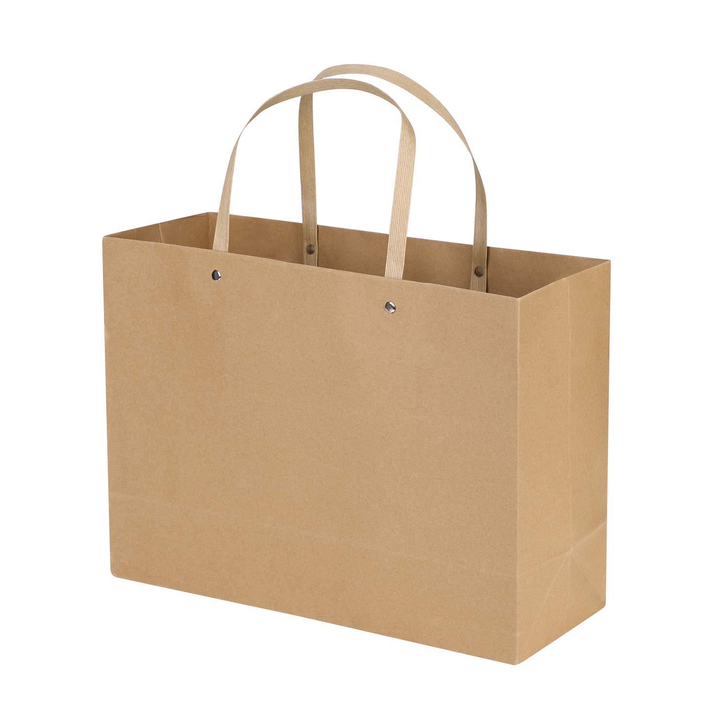 10pcs Paper Carrier Bags Large Kraft Gift Bags Party Bags with Handle Reusable Present Treat Bag Tote Bag for Birthday,Wedding,Christmas Party,Shopping,Baby Shower,Bridal Shower,Restaurant takeouts