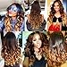 Allove Hair Brazilian Loose Wave Ombre Bundles With Closure (14 16 18+12inch) 3 Bundles with 4X4 Lace Closure Free Part Virgin Remy Hair 10a 3 Tone 1B/4/27 Ombre Weave Human Hair