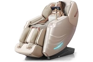 RELX 2025 Massage Chair Full Body, 15 Modes Zero Gravity SL-Track Shiatsu Massage Chair Built-in Heat System, Airbag Massage with Body Scan, Deep Yoga Stretch, Calfrest Extension and AI Control(Cream)