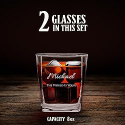 Maverton Whiskey Set with 2 Glasses for man