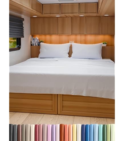 Cottington Lane RV King Sheets 72x80 – 100% Egyptian Cotton, 4 Piece, Deep Pocket 6-10"