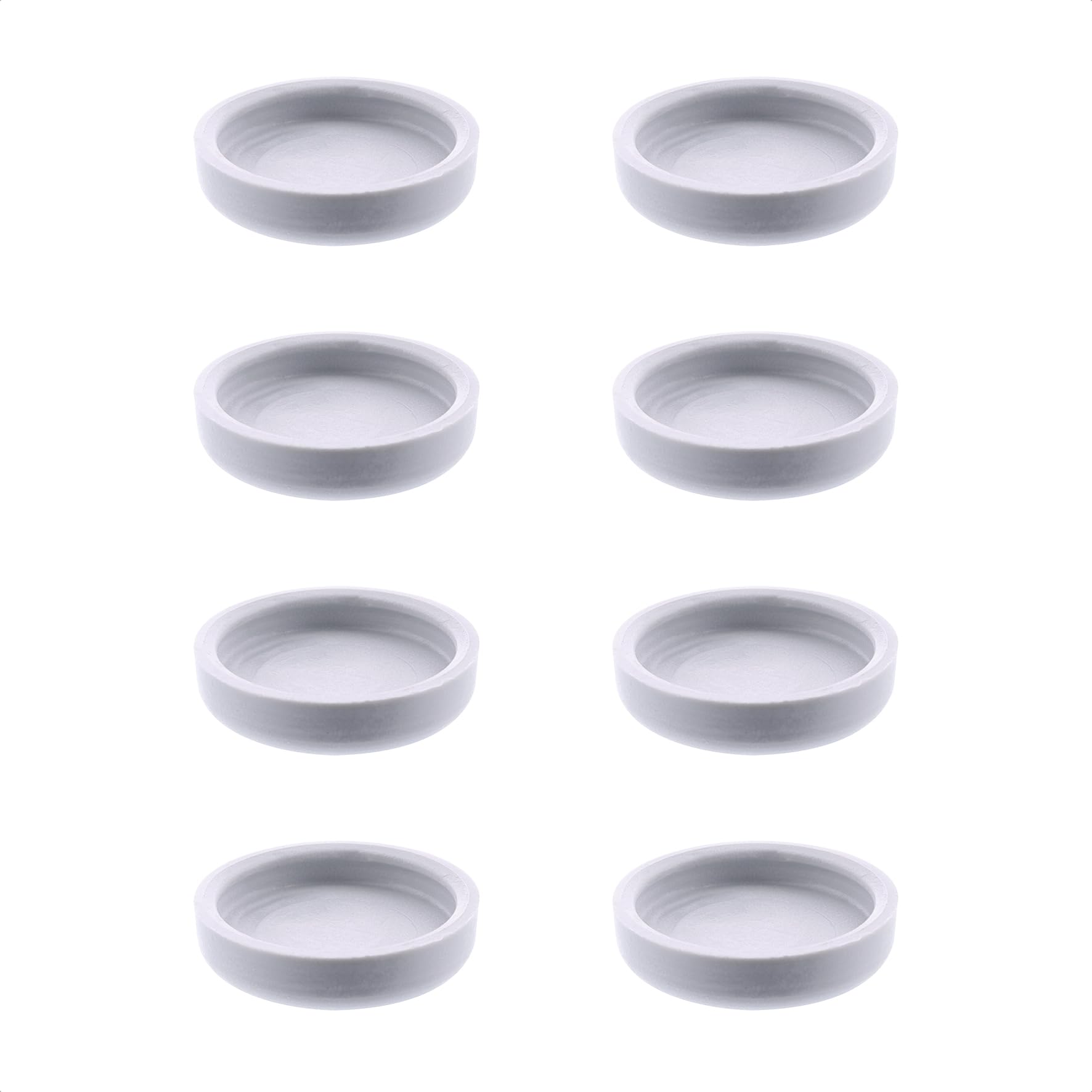WAGNER QuickClick® chair glides plastic replacement I 8pcs. set replacement glides exchangeable - plastic HYPER SLIM (flat) - Ø 17 mm - for base Ø 17 mm - Made in Germany - 15792100
