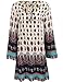 Bohemian Vintage Printed Ethnic Style Loose Casual Tunic Dress Beige