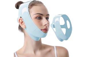 V Line Face Strap, Adjustable Ice Silk Chin Strap for Double Chin Reduction & Facial Contouring �C Breathable Jawline Shaper M