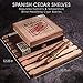 Schmécké 250 Cigar Thermoelectric Cigar Cooler Humidor with Stainless Steel Trim Finish, Spanish Cedar Wood Shelves and Drawer with Built in Hygrometer