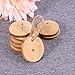 ULTNICE Wood Log Slices Round Log Discs Unfinished Predrilled Wood Pieces DIY Craft with Jute Twine 3-4CM Pack of 50