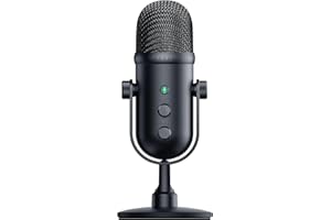 Razer Seiren V2 Pro USB Microphone for Streaming, Gaming, Recording, Podcasting on PC, Twitch, YouTube: High Pass Filter - Mic Monitoring and Gain Control - Built-in Shock Absorber and Mic Windsock