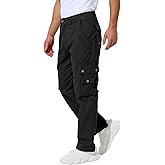 VOPOKER Men's Cargo Pants with 8 Pockets Ripstop Cotton Cargo Pants for Men Hiking Camping Fishing Running