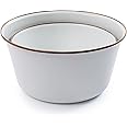 Barebones Enamel Mixing Bowl Set - Mixing Bowls, Salad Bowls, and Serving Bowls - Camping Dishes and Kitchen Essentials (Eggshell)