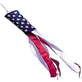 Annin Flagmakers American Flag All-Weather Nylon SolarGuard Nyl-Glo Windsock, 5 x 36 Inch (Model 273) 100% MADE in USA