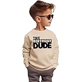 GLIGLITTR Birthday Boys Sweatshirt Birthday Dude Shirts Toddler Baby Boy 1th 2nd 3rd 4th 5th B-day Party Outfit Pullover Tops