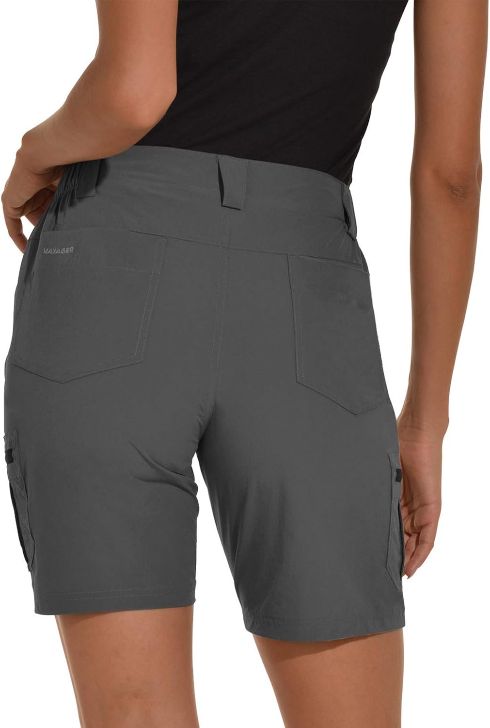 VAYAGER Women's Lightweight Cargo Short for Hiking, Camping and Travel with 6 Pockets Quick Drying Water Resistant : Clothing
