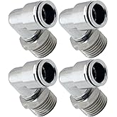 1/4 In OD X 22 Mm Pipe Fitting Size, Push-to-Connect X Metric, Push-Fit Elbow Fitting - 791TP9|379PTCR-4-MA22