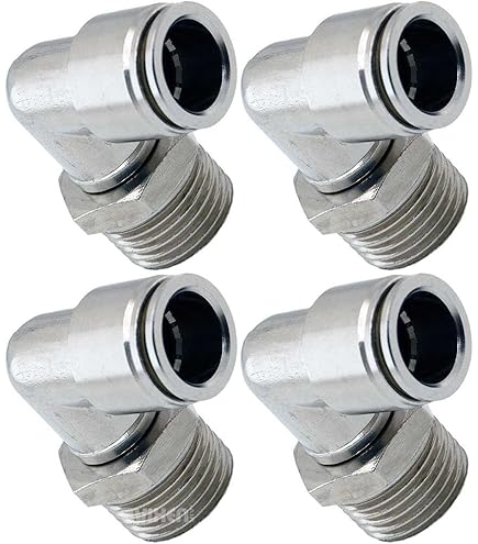 Male Connector Tube OD 1/2 X NPT 1/4 Air Push In Fitting - WIC Valve - Foto 2