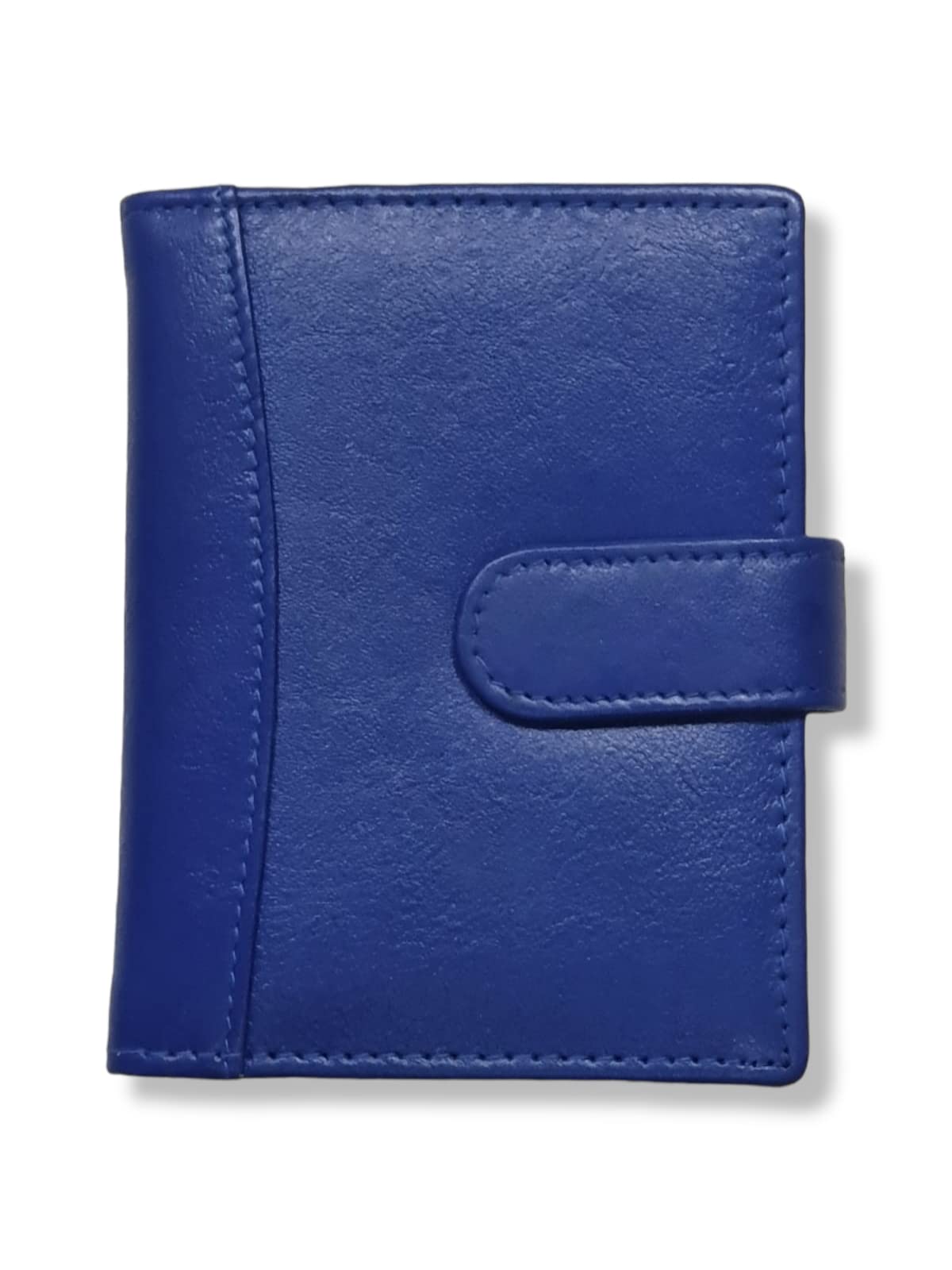 RAS Mens Womens Small Leather 24 Credit Cardholder with Popper Button Fastening 602 (Blue) — image 1
