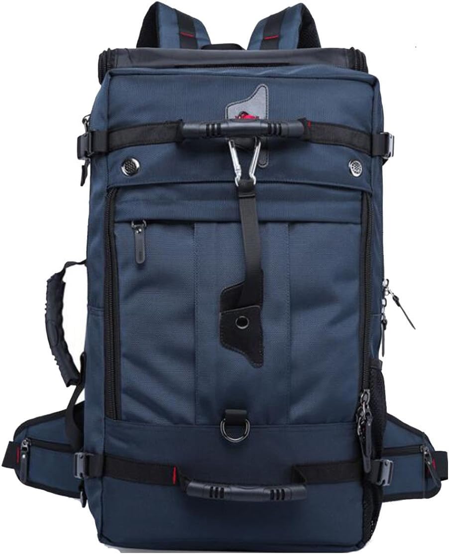Backpack Men's Travel Backpack Outdoor Sports Bag Large Capacity Triple Use Waterproof Practical Oversized Hiking Bags,Blue