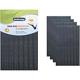 UNIKSTEP 2 Pairs (4 Pieces) Shoe Sole Protectors, Wave Pattern Shoe Bottom and Heel Non Slip Grips
