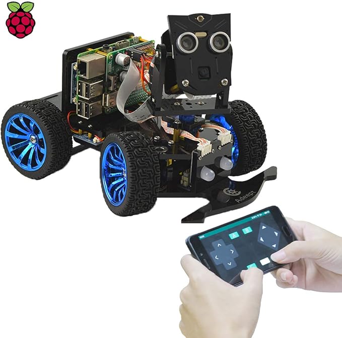Kit de voiture robot intelligent sans fil WiFi PiCar-B WiFi pour Raspberry Pi 4/3 mod?�le B+/B/2B 