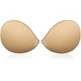 Wingslove Adhesive Bra Reusable Strapless Self Silicone Push-up Invisible Sticky Bras for Backless Dress