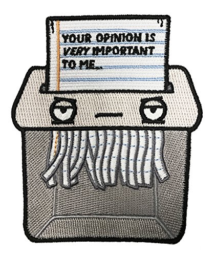 Randy Otter "Your Opinion Is Very Important Paper Shredder" Iron On Patch