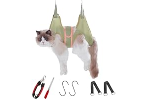 Guzekier Cat Grooming Hammock Harness for Cats, Cat Nail Clipper