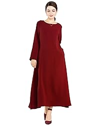 Zofocy Solid Color Women Abaya Modest Muslim Prayer