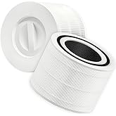 Core 300 True HEPA Filter Replacement Compatible with LEVOIT Core 300,Core 300S VortexAir Air Purifier, 3-in-1 H13 Grade True HEPA Air Purifier Filter Replacement, Core 300-RF (2-Pack, white)