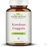 VEDIKROOTS Kanchnar Guggulu - Ayurvedic Supplement for Thyroid | Hormonal Balance for Women | Reduces Joint and Muscles Pain | for Swollen Lymph Nodes | 60 Tablets