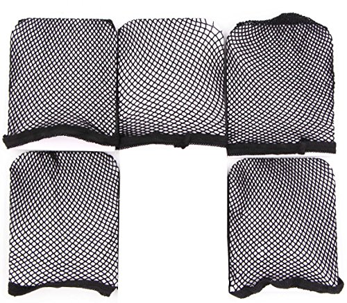 5 Pack Wig Caps - LeBeila Black Breathable Mesh Net Nylon Weaving Wig Cap Stretch Liner Snood No Slip Open End For Men/Women Long & Short Hair Bulk Cosplay Wigs Making Accessories Fishnet Hairnets